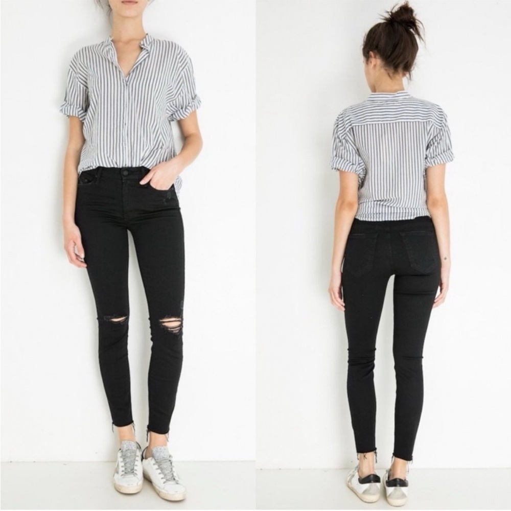 Mother The Looker Ankle Fray Jeans Size 25